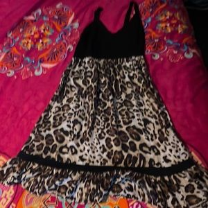 Cute black and animal print dress